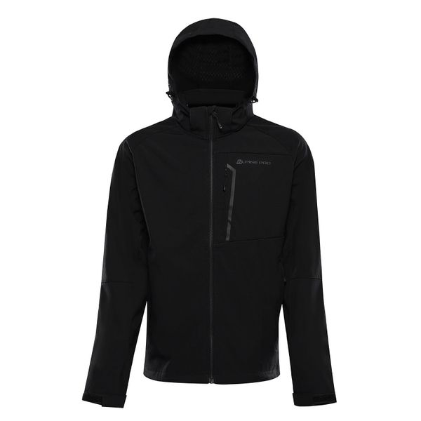 Kurtka męska trekkingowa softshell Alpine Pro Hoor. Czarne kurtki męskie Alpine Pro, m, bez wzorów, z softshellu, sportowe, bez kaptura. W wyprzedaży za 519.00 zł.