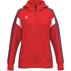 Kurtka treningowa Erima Celebrate 125 z kapturem czerwona. Czarne kurtki męskie Erima, bez wzorów, sportowe, z kapturem. Za 343.99 zł.