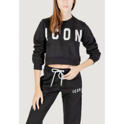 Bluza Kobieta ICON. Czarne bluzy damskie ICON, bez wzorów, bez ramiączek, bez kaptura. W wyprzedaży za 254.20 zł.