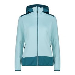 Kurtka damska z odpinanym kapturem CMP. Niebieskie kurtki sportowe damskie CMP, m, bez wzorów, z materiału, bez ramiączek, trekkingowe. Za 428.25 zł.