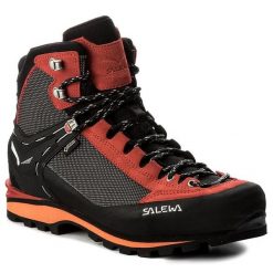 Trekkingi Salewa. Czarne botki męskie Salewa, bez wzorów, z gore-texu, sportowe, bez obcasa, bez zapięcia. Za 1,299.00 zł.