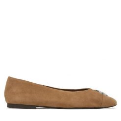 Baleriny Tory Burch. Szare balerinki damskie Tory Burch, bez wzorów, bez obcasa, bez zapięcia. Za 1,354.00 zł.