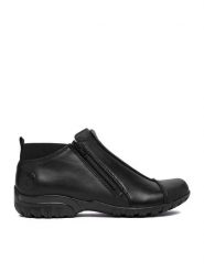 Rieker Botki CEO-L4653-00 Czarny. Czarne botki damskie Rieker, bez wzorów, ze skóry, bez obcasa, na płaskiej podeszwie, bez zapięcia. Za 379.99 zł.
