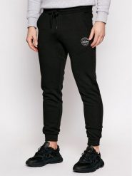 Jack & Jones Spodnie dresowe Gordon 12165322 Czarny Regular Fit. Czarne spodnie sportowe męskie Jack & Jones, m, bez wzorów, z bawełny. Za 119.99 zł.