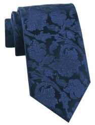 Krawat Męski - Chattier - Odcienie Granatu, Duży Wzór w Kwiaty. Niebieskie krawaty i muchy Chattier, bez wzorów, z tkaniny, eleganckie. Za 49.00 zł.
