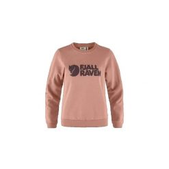 Sweter Fjällräven różowy z logo. Czerwone swetry nierozpinane damskie Fjällräven, xl, bez wzorów, z bawełny, klasyczne, bez kołnierzyka, bez ramiączek. Za 581.75 zł.
