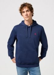 WRANGLER SIGN OFF HOODIE MĘSKA BLUZA NIEROZPINANA NAVY 112350542 W651013678. Niebieskie bluzy męskie Wrangler, m, bez wzorów, bez kaptura. Za 179.99 zł.