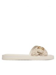 MICHAEL Michael Kors Klapki MK Pool 40R6MKFA1B Écru. Białe klapki damskie MICHAEL Michael Kors, bez wzorów, ze skóry, bez obcasa, bez zapięcia. Za 319.99 zł.
