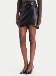 Guess Spódnica z imitacji skóry W6BD27 W4251 Czarny Slim Fit. Czarne spódnice damskie Guess, xxl, z aplikacjami, ze skóry. Za 434.99 zł.