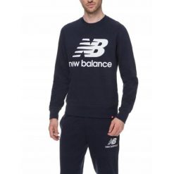 Bluza na co dzień męska NEW BALANCE ciepła bez kaptura. Czarne bluzy męskie New Balance, m, bez wzorów, sportowe, bez ramiączek, bez kaptura. Za 239.00 zł.