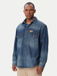 HUGO Koszula jeansowa Ebant 50565401 Niebieski Oversize. Niebieskie koszule męskie Hugo, m, bez wzorów, z jeansu, bez kołnierzyka, bez ramiączek. Za 549.99 zł.
