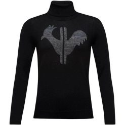 Damski sweter z golfem Rossignol Classic. Czarne swetry nierozpinane damskie Rossignol, s, bez wzorów, z dzianiny, eleganckie, bez kołnierzyka, bez ramiączek. Za 787.15 zł.