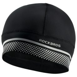 ROCKBROS Czapka Rowerowa Zimowa z Ochroną Uszu i Wiatroszczelna. Czarne czapki damskie ROCKBROS, na jesień, bez wzorów, z polaru, sportowe. Za 75.72 zł.