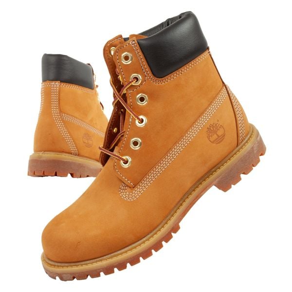Buty trekkingowe damskie TIMBERLAND 6. Brązowe obuwie trekkingowe damskie Timberland, z nubiku, bez zapięcia. Za 699.00 zł.