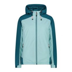 Kurtka damska z kapturem ripstop CMP. Niebieskie kurtki sportowe damskie CMP, s, bez wzorów, z syntetyku, bez ramiączek, z kapturem, trekkingowe. Za 419.60 zł.