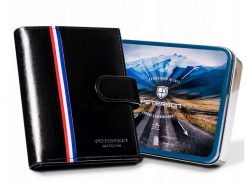 Portfel skórzany Peterson [DH] PTN 22307L-VT-A czarny. Czarne portfele męskie Peterson, bez wzorów, ze skóry. Za 114.00 zł.