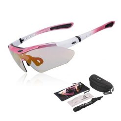 Okulary sportowe unisex Rockbros 14110011004 z fotochromem. Białe okulary przeciwsłoneczne damskie ROCKBROS. Za 107.00 zł.