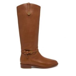Oficerki MICHAEL Michael Kors. Brązowe kozaki damskie MICHAEL Michael Kors, bez wzorów, bez obcasa, na płaskiej podeszwie, bez zapięcia. Za 1,469.00 zł.