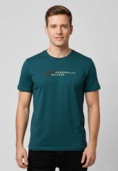 Bawełniana koszulka T-SUBI. Niebieskie t-shirty męskie Volcano, m, bez wzorów, z bawełny, bez kołnierzyka, bez ramiączek. Za 59.99 zł.