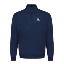 Bluza dresowa 1/4 zip Le Coq Sportif Essentiel N°1. Niebieskie bluzy męskie le coq sportif, m, bez wzorów, z dresówki, eleganckie, bez ramiączek, bez kaptura. Za 342.75 zł.
