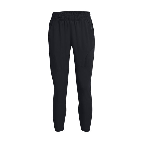 Spodnie treningowe damskie Under Armour 1379115001. Czarne spodnie dresowe damskie Under Armour, bez wzorów, z materiału, sportowe, na fitness i siłownię. Za 478.00 zł.