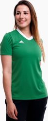 Koszulka damska adidas Entrada 22 Jersey zielona HI2124 2XL. Zielone bluzki damskie Adidas, xl, bez wzorów, z jersey, bez kołnierzyka, bez ramiączek. Za 63.99 zł.