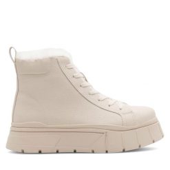 Trzewiki DeeZee. Brązowe botki damskie DeeZee, bez wzorów, bez obcasa, na płaskiej podeszwie, bez zapięcia. Za 159.99 zł.