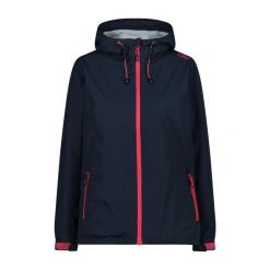 Kurtka przeciwdeszczowa damska CMP. Czarne kurtki sportowe damskie Helly Hansen, s, bez wzorów, bez ramiączek, bez kaptura, trekkingowe. Za 306.50 zł.