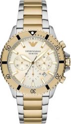 ZEGAREK MĘSKI EMPORIO ARMANI AR11606 Two-Tone Chronograph + BOX. Zegarki męskie Emporio Armani, bez wzorów. Za 890.94 zł.