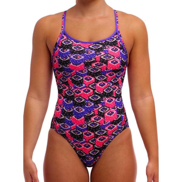 Strój kąpielowy jednoczęściowy FUNKITA Mushi Sushi - Diamond Back. Fioletowe stroje kąpielowe damskie Funkita, s, bez wzorów. Za 259.00 zł.