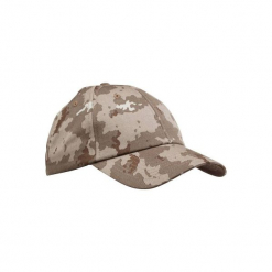 Czapka myśliwska z daszkiem Steppe 100 camo island. Brązowe czapki damskie SOLOGNAC, bez wzorów, z bawełny, sportowe. Za 19.99 zł.