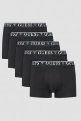 GUESS Zestaw czarnej męskiej bielizny bokserki 5 Pack. Czarne bokserki męskie Guess, z aplikacjami. W wyprzedaży za 151.99 zł.