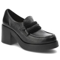 Czarne Półbuty Lemar Wygodne Skórzane Buty. Czarne półbuty damskie Lemar, bez wzorów, ze skóry, biznesowe, bez obcasa, na obcasie, bez zapięcia. Za 314.99 zł.
