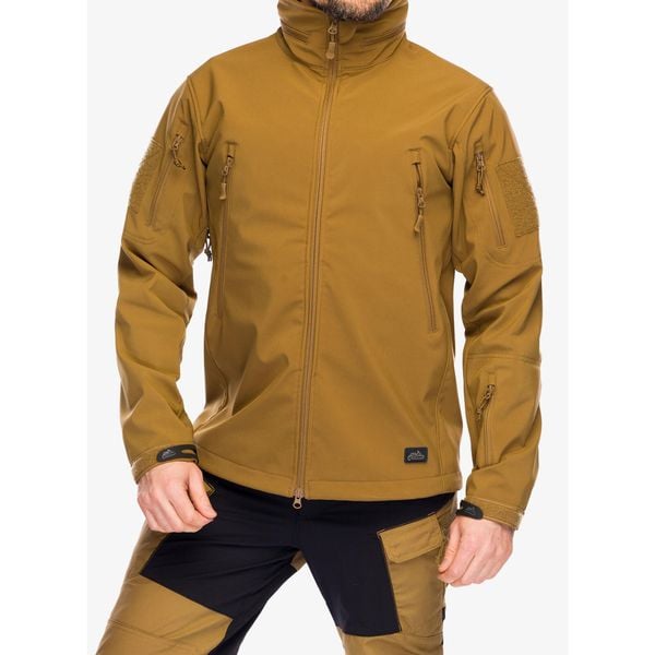 Kurtka bushcraft męska Helikon-Tex Gunfighter Jacket Shark Skin Windblocker. Brązowe kurtki męskie HELIKON-TEX, m, bez wzorów, sportowe, bez kaptura. Za 518.99 zł.
