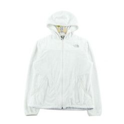 The North Face kurtka polarowa damska Denali biała. Białe kurtki sportowe damskie The North Face, l, bez wzorów, z jeansu, bez ramiączek, bez kaptura, trekkingowe. Za 149.06 zł.