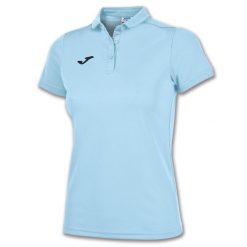 Koszulka polo do tenisa damska Joma Hobby. Niebieskie bluzki damskie Joma, l, bez wzorów, z bawełny, sportowe, bez kołnierzyka, bez ramiączek. Za 230.50 zł.