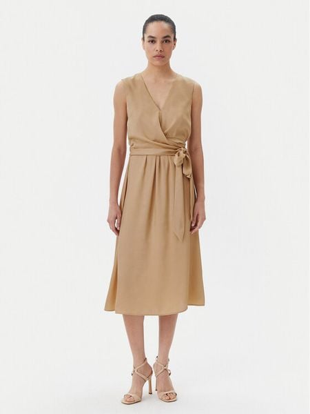 Liu Jo Sukienka koktajlowa WA5176 T5973 Beżowy Regular Fit. Brązowe sukienki damskie Liu Jo, bez wzorów, z syntetyku, wizytowe, bez kołnierzyka, bez ramiączek. Za 459.99 zł.