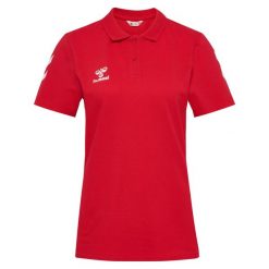Damska koszulka polo Hummel Go 2.0 Chevron. Czerwone bluzki damskie Hummel, bez wzorów, sportowe, bez kołnierzyka, bez ramiączek. Za 214.50 zł.