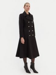 Rinascimento Płaszcz przejściowy CFC0126730003 Czarny Regular Fit. Czarne płaszcze damskie Rinascimento, xs, bez wzorów, z syntetyku, bez kołnierzyka, bez kaptura. Za 1,059.00 zł.