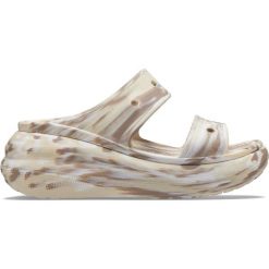 Klapki Dla Dorosłych Crocs Classic Crush Marbled Sandal. Brązowe klapki męskie Crocs, bez wzorów, z materiału, bez zapięcia. Za 129.99 zł.