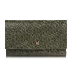 Portfel damski skórzany z imitacją wężowej skóry zielony Paolo Peruzzi T-09-GR. Zielone portfele damskie Paolo Peruzzi, ze skóry. Za 89.00 zł.