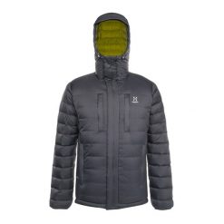 Kurtka puchowa męska Haglöfs Reliable Down Hood. Szare kurtki męskie Haglöfs, m, bez wzorów, z puchu, sportowe, bez kaptura. Za 1,299.00 zł.