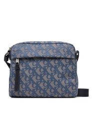 Calvin Klein Saszetka Slouched Monogram Mini Zip Fligh LV04G3175G Błękitny. Niebieskie saszetki i nerki męskie Calvin Klein, bez wzorów, z materiału. Za 199.99 zł.