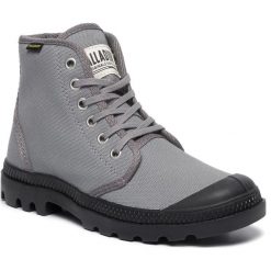 Trapery PALLADIUM - Pampa Hi Orginale 75349-076-M Titanium. Szare trapery damskie Palladium, z materiału, bez zapięcia. Za 379.00 zł.