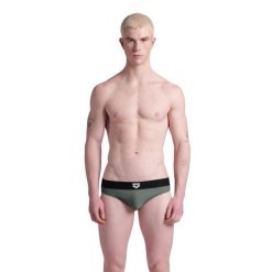 Kąpielówki męskie slipy kąpielowe sportowe na basen Arena Bicolore. Zielone kąpielówki męskie ARENA, l, bez wzorów. Za 89.99 zł.