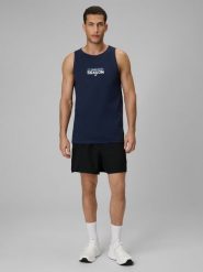 4F Spodenki plażowe boardshorty męskie - czarne XXL. Czarne szorty męskie 4F, bez wzorów, z materiału. Za 59.99 zł.