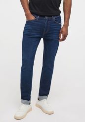 Męskie Spodnie Jeansowe MUSTANG Frisco Skinny Denim Blue 1014243 5000 883. Niebieskie jeansy męskie Mustang, z denimu. Za 189.99 zł.
