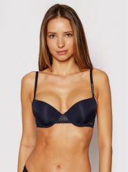 Tommy Hilfiger Biustonosz balkonetka UW0UW02420 Granatowy. Niebieskie biustonosze Tommy Hilfiger, bez wzorów, z syntetyku. Za 129.99 zł.