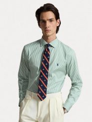 Polo Ralph Lauren Koszula 710B22606002 Zielony jasny Custom Fit. Zielone koszule męskie Polo Ralph Lauren, l, bez wzorów, z bawełny, bez kołnierzyka, bez ramiączek. Za 730.99 zł.