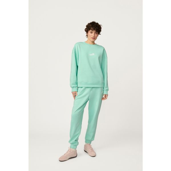 Spodnie Kubota miętowe damskie. Zielone bluzy damskie Kubota, bez wzorów, z bawełny, sportowe, długie. Za 149.99 zł.